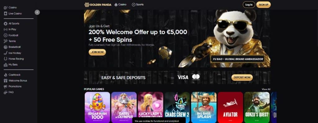 Golden Panda Front Page